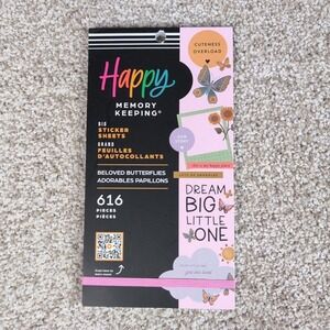Happy‎ Planner Memory Keeping Beloved Butterflies Sticker Sheets 616 Pieces